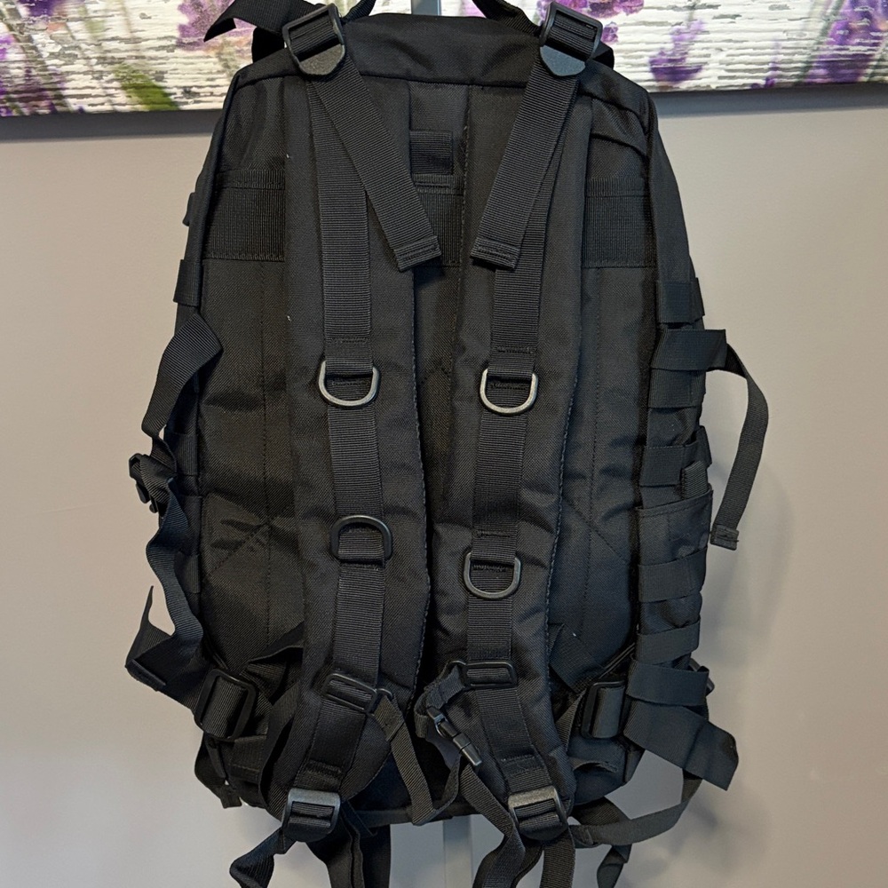 Protector Plus Black Tactical Backpack for Men - Rugged Utility Pack NWT - Picture 7 of 8